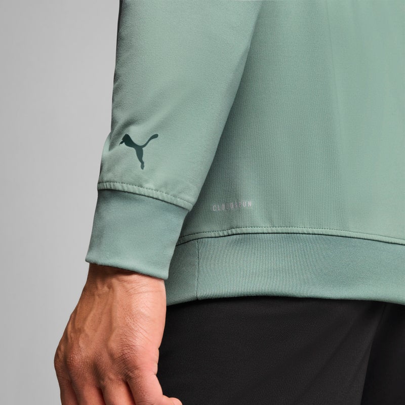 PUMA CLOUDSPUN Branded Mens Green Hoodie - Image 5